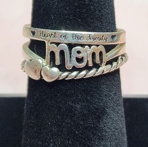 Vintage Mom "Heart of the Family" Sterling Ring
